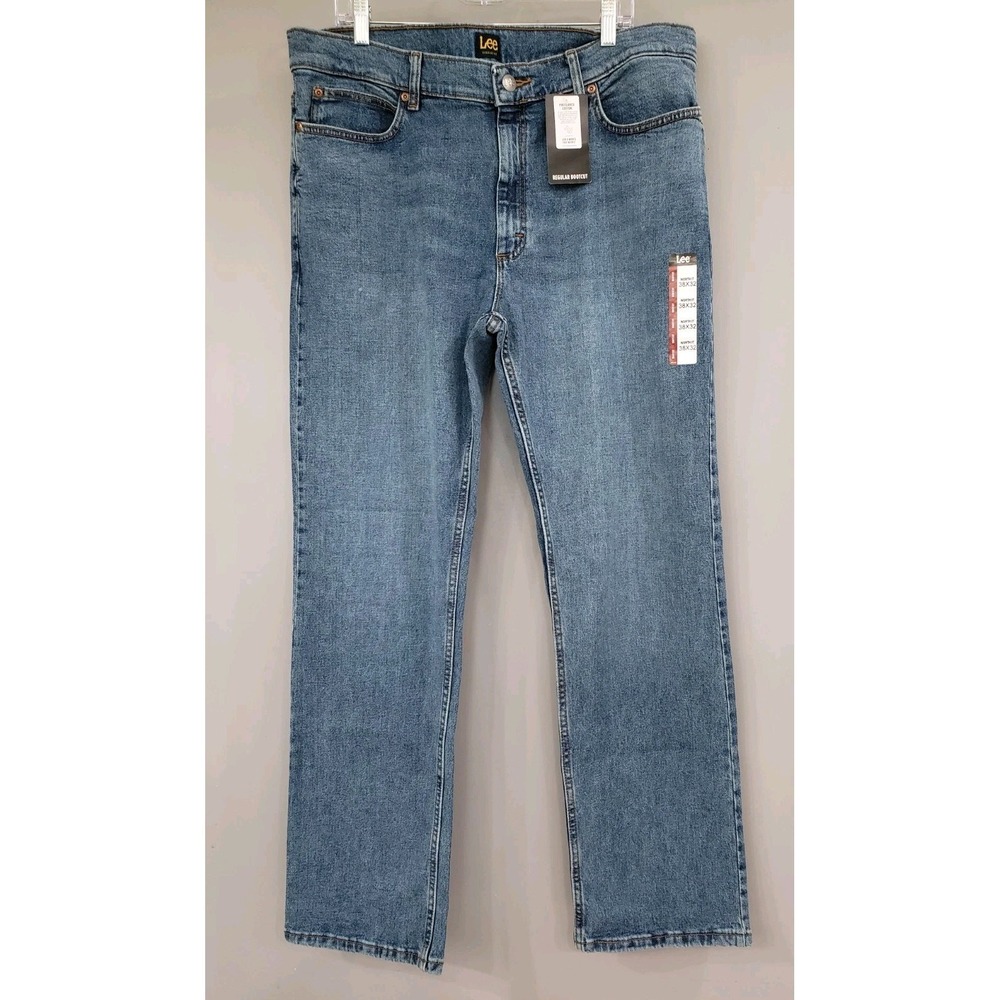 NEW SIZE 38x32 Men's Lee Bootcut Regular Fit Medium Wash Blue Jeans